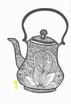 Coffee pot zendoodle Coloring Pages for Adults