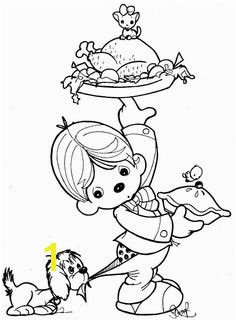 Clown waiter precious moments coloring pages