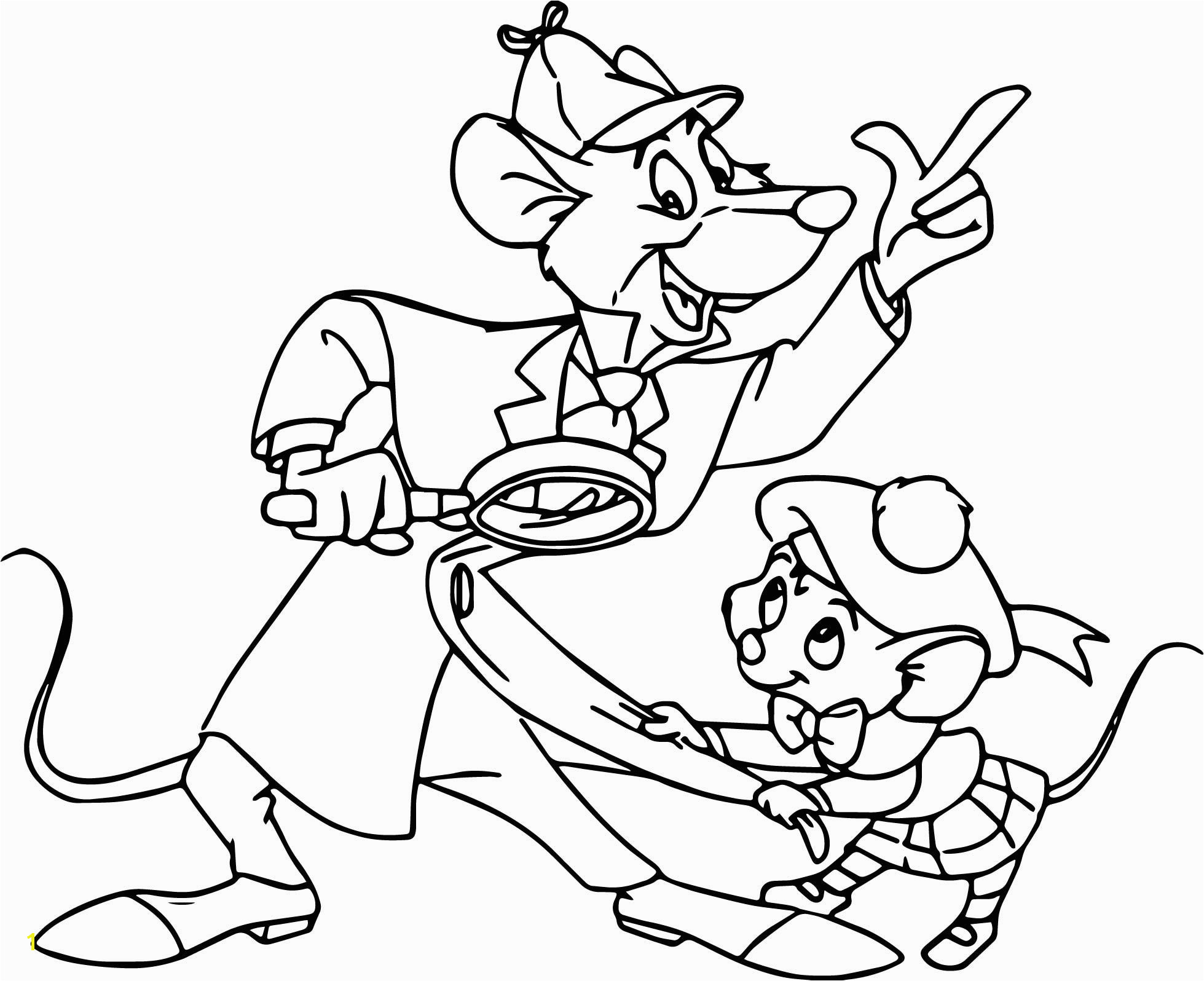 awesome The Great Mouse Detective Basil Olivia Great Mouse Cartoon Coloring Pages