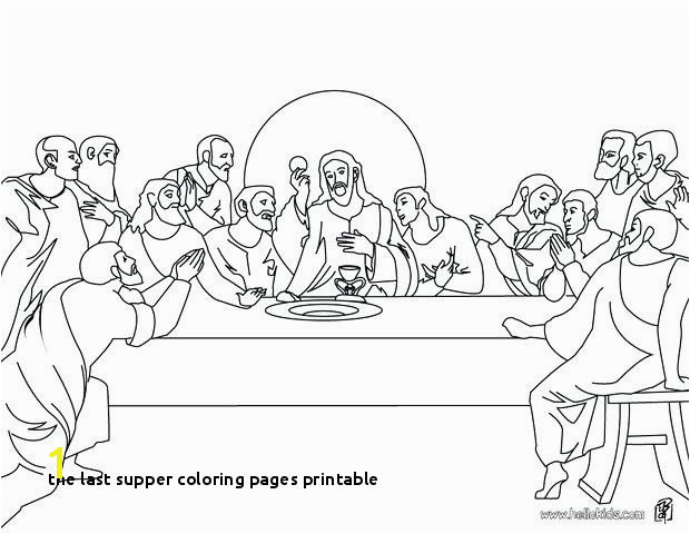 Last Supper Coloring Page Beautiful Cartoon Od Jesus Disciples