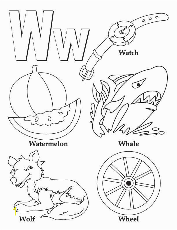 Coloring Activity Pages for Preschoolers My A to Z Coloring Book Letter W Coloring Page