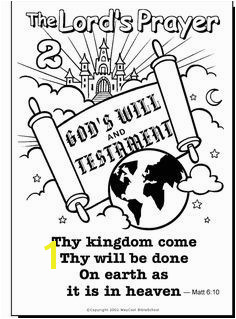 The Lords Prayer Coloring Page 2