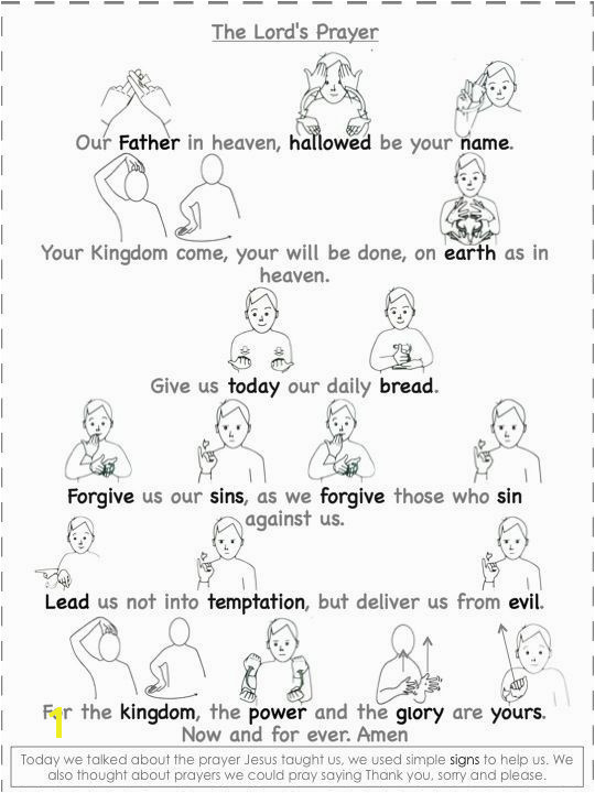Worship & Praise The Lord s Prayer In Sign Language Teacher Stuff Pinterest