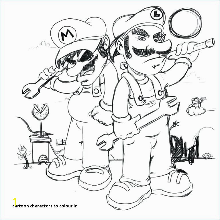 Cartoon Characters to Colour In and Color Pages Unique Luigi Coloring Pages O D Colouring