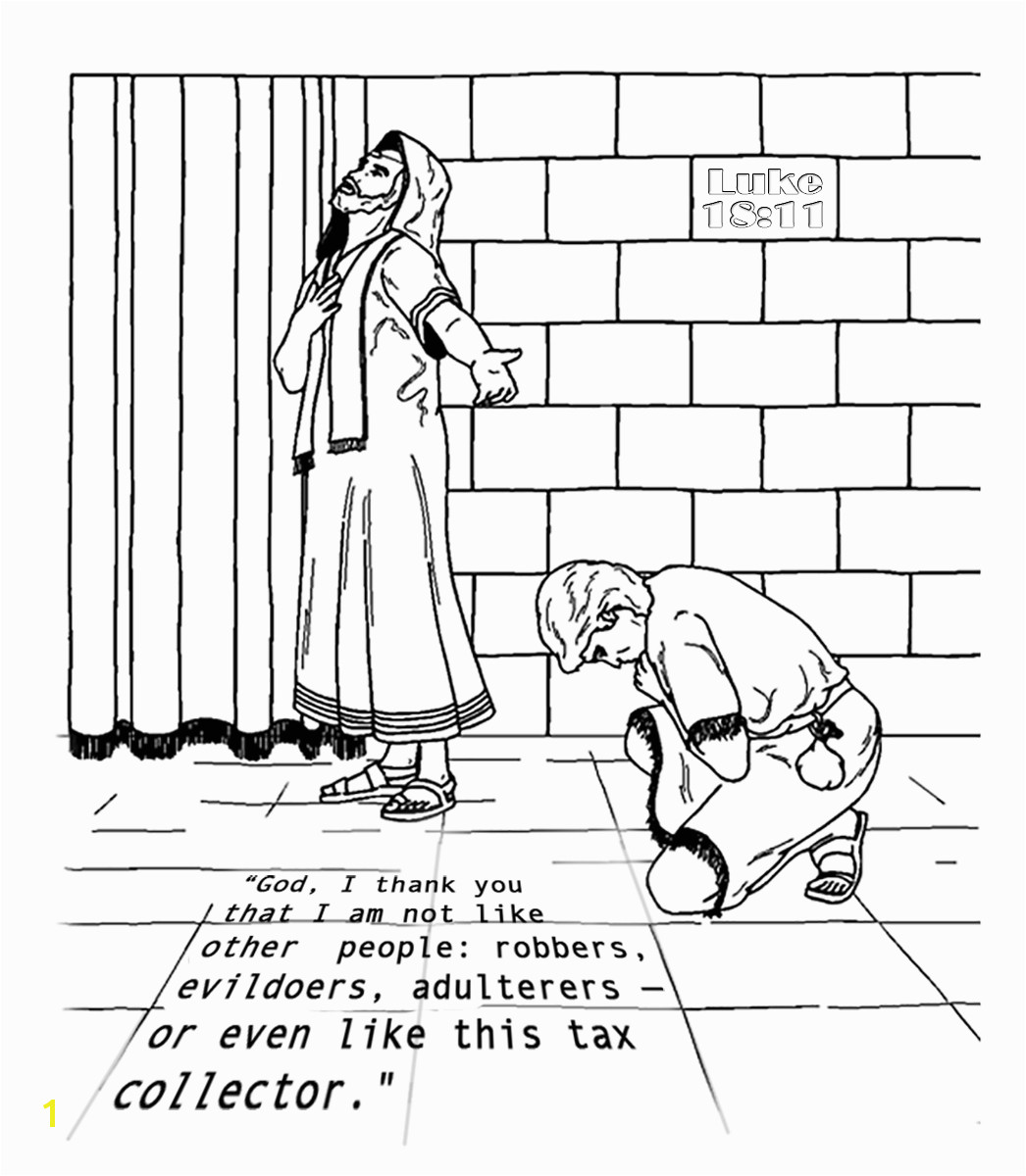 Coloring Pages For Matthew 18 15 Elegant The Pharisee And Tax Collector