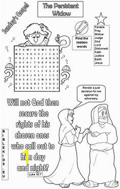 parable of the persistent widow coloring pages Google Search