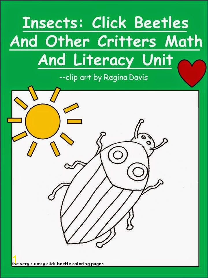 The Very Clumsy Beetle Coloring Pages Free Insects Beetles and Other Critters Math and Literacy