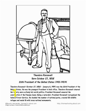 Theodore Roosevelt Coloring Page Learn About theodore Roosevelt with Free Printables