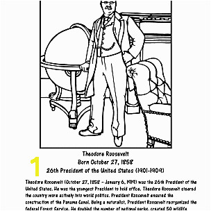 Theodore Roosevelt Coloring Page