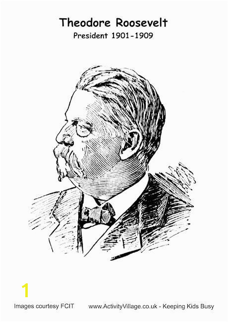 Wk 15 Theodore Roosevelt coloring page