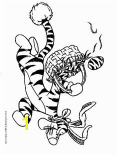 Winnie the Pooh Easter coloring page Tigger Easter Egg Coloring Pages Cartoon Coloring Pages