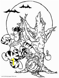 Winnie the Pooh Halloween tigger coloring page Halloween color Free Halloween Coloring