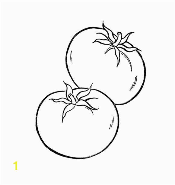 Healthy Tomato Ve ables Coloring Page For Kids