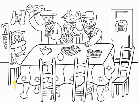 Jewish Holiday Coloring Pages Yom Kippur Kaparot Ceremony Coloring Page