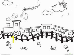 Choo Choo Train Coloring Page Within Train Track Coloring Page