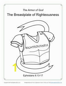 Breastplate of Righteousness Coloring Page