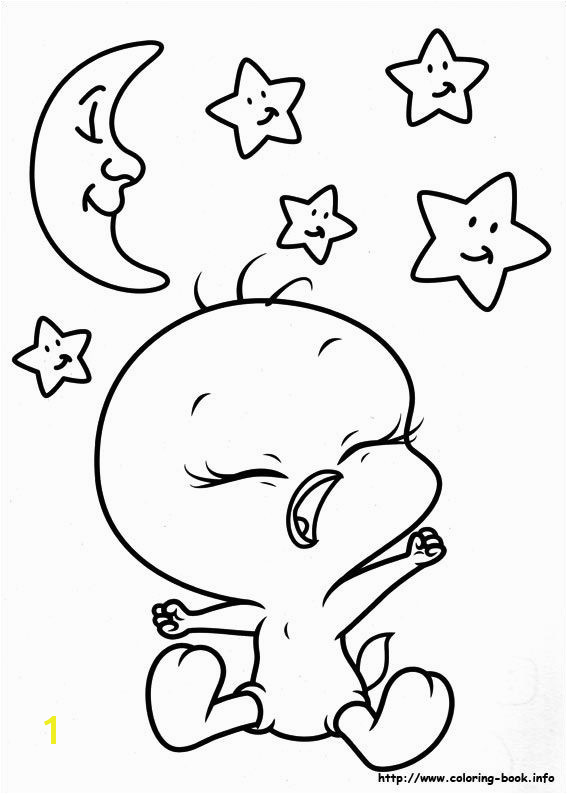 Tweety Coloring Pages to Print Out Baby Looney Tunes Coloring Picture