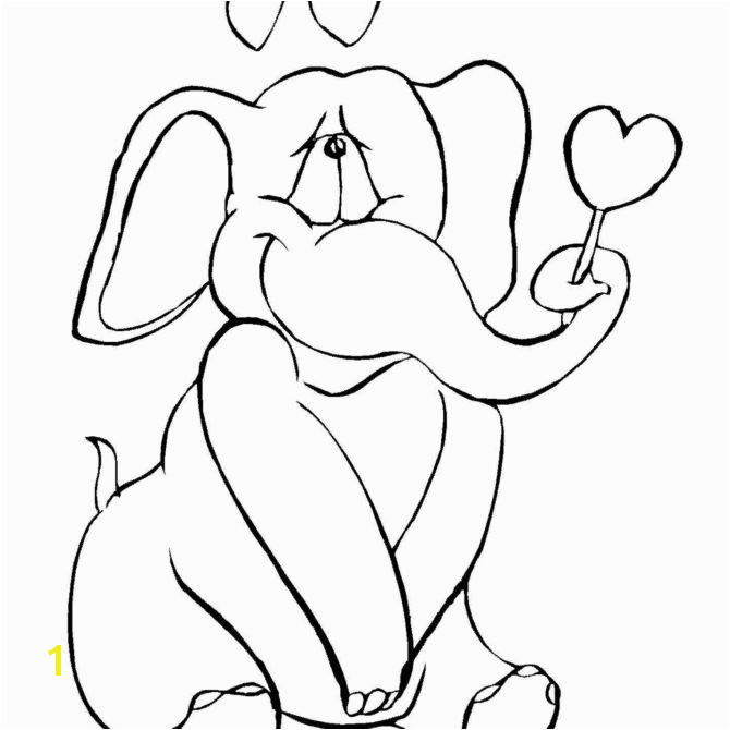 An elephant holding a heart