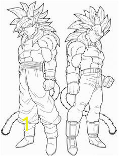 ve a and goku super saiyan 4 coloring pages