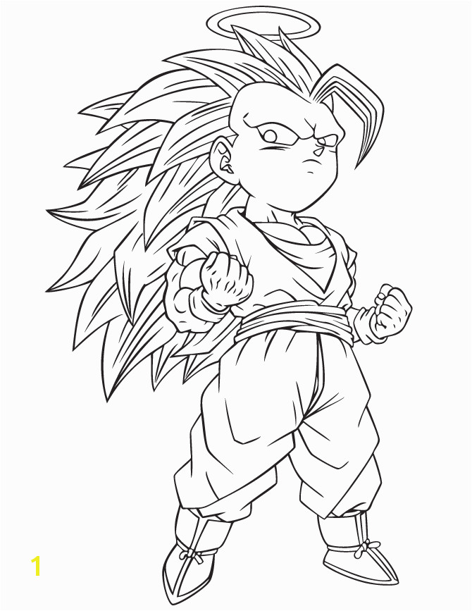 SSJ3 Gotenks Afterlife Dragon Ball Z Coloring Pages