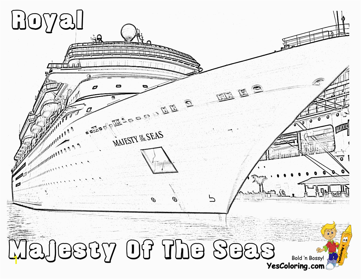 Majesty The Seas Cruise Ship Coloring Page