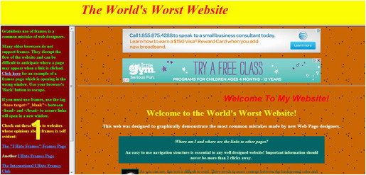 This website certainly doesn t entice such feelings nor does the following mock bad website designed in dull orange