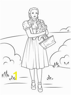 Dorothy Holding Toto coloring page from Wizard of Oz category Select from printable crafts of cartoons nature animals Bible and many more