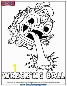 Skylanders Giants Magic Wrecking Ball Coloring Page