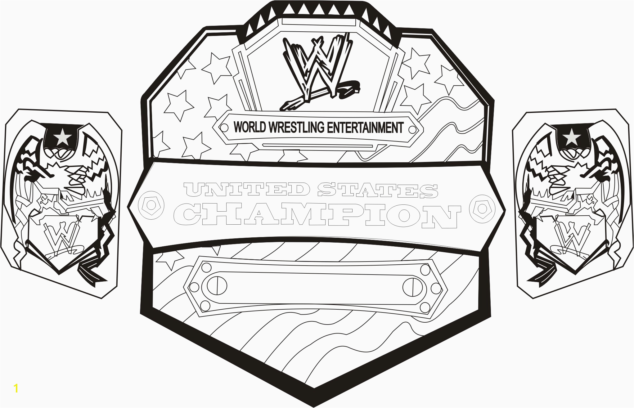 Wwe Championship Belt Coloring Pages