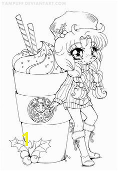 YamBucks Chibi Lineart COLORING CONTEST by YamPuff by AFiskie Chibi Coloring Pages