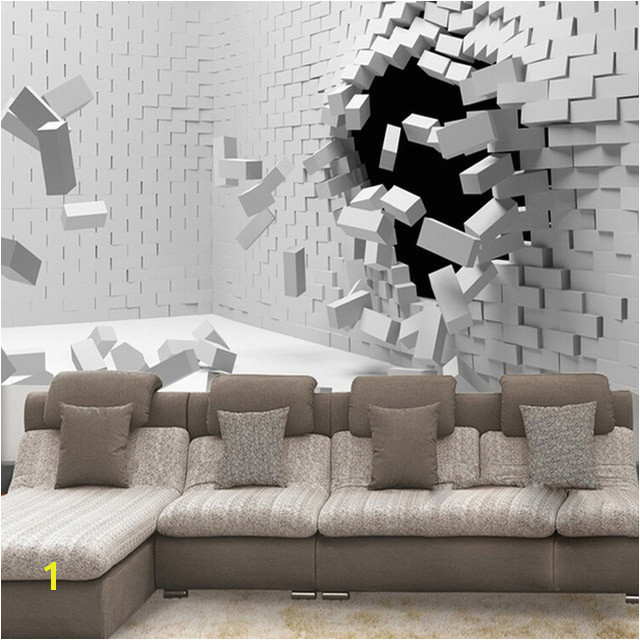 Custom Any Size 3D Wall Mural Wallpaper For Living Room Modern Abstract Creative Bricks Murals Wallpaper Papel De Parede 3D