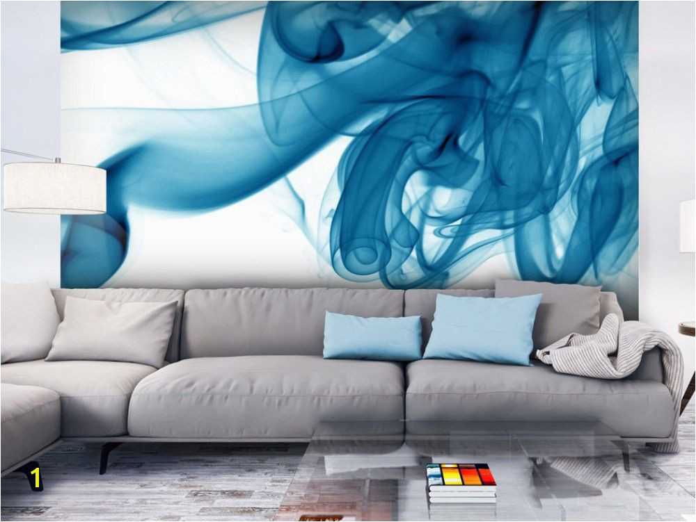 Wall Mural Blue smoke Modern Abstract Wall Murals