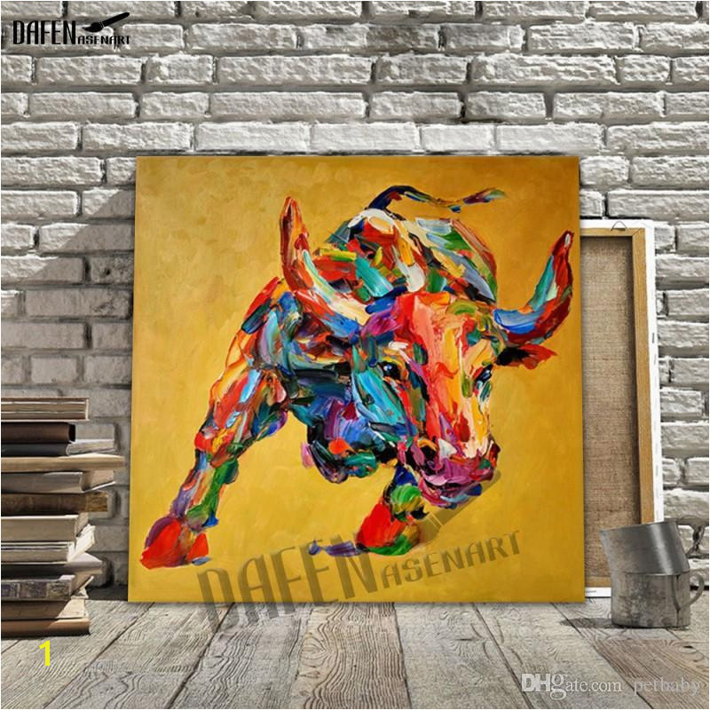 Acrylic Paint for Murals 2019 Hand Painted Oil Painting Canvas Bull Cow Painting