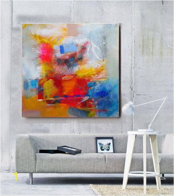 Acrylic Paint for Wall Murals Wall Art Canvas Fine Art Painting Abstract Painting Red original Painting Canvas Art Living Room Wall Decor Contemporary Wall Art
