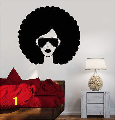 Wall Vinyl Music Black Afro American Girl Guaranteed Quality Decal z3551