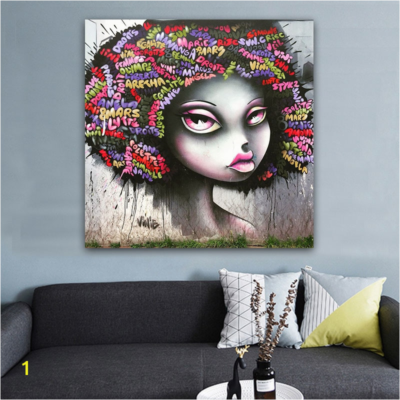 Wall Art African American Black Abstract Portrait Art Canvas Afro Women Poster Canvas Painting for Room Wall Decor Drop shipping