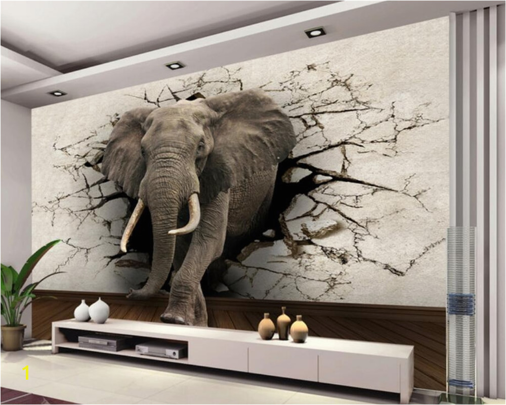 Beibehang 3d wallpaper elephant mural TV wall background wall living room bedroom TV background mural wallpaper