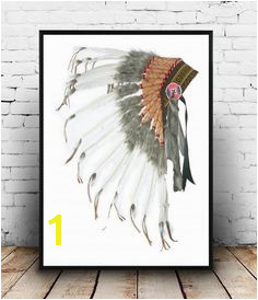 Native American Headdress Headdress Print Printable Art Tribal Print Indian Headdress Art Print Wall art Wall Decor Instant