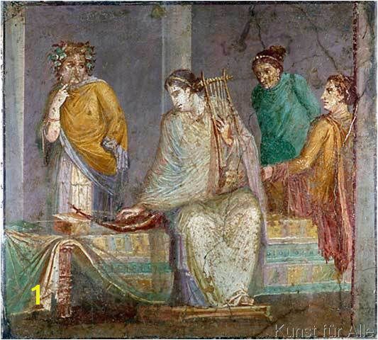 Ancient Greek Wall Murals Akg Anonymous Römische Wandmalerei 105 0 X 95 0 Cm
