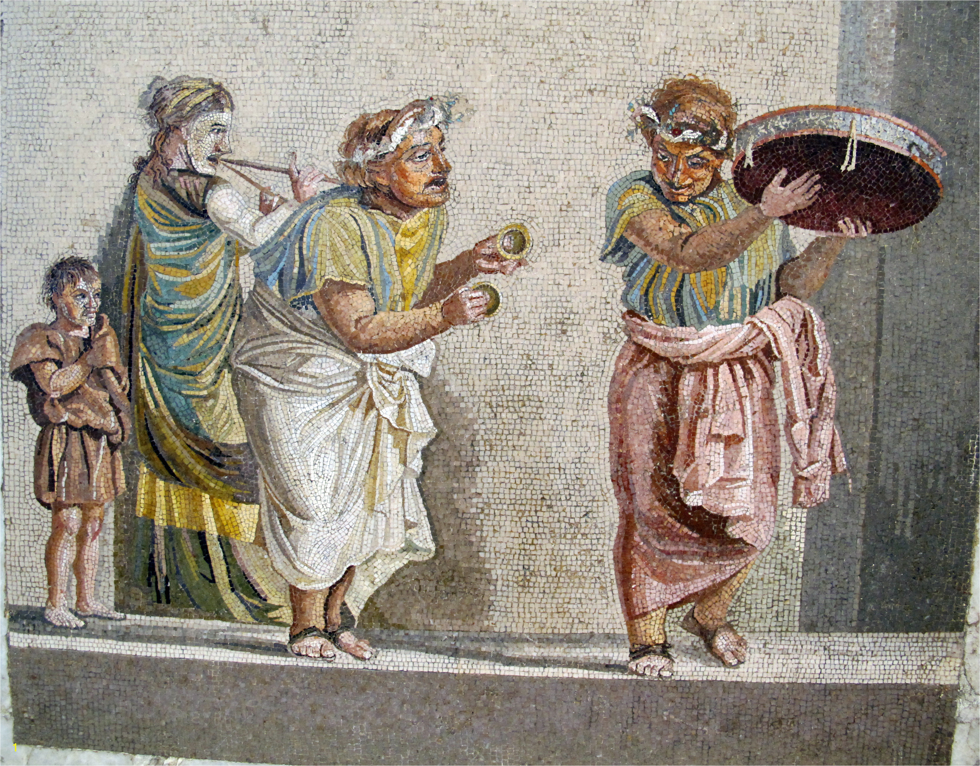 Scena di media musici ambulanti da villa di cecerone a pompei 9985 03 JPG