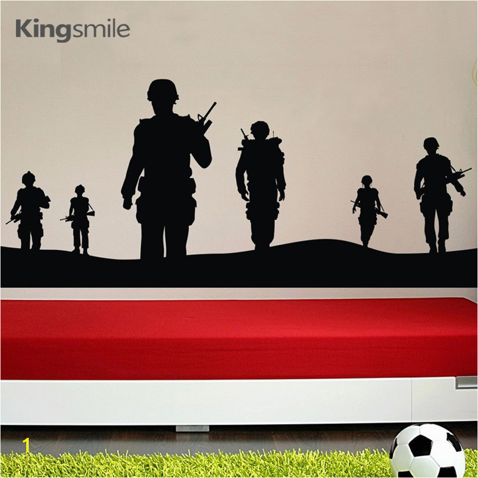 Creatively Sol r Army Men Vinyl 3d Wall Sticker Boys Poster Wall Art Decals Stickers for Kids Bedroom Decoration Home Decor