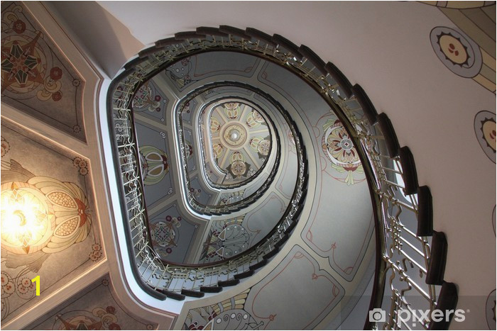 decorative art nouveau staircase Vinyl Wall Mural Themes