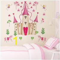 Wholesale baby girl wall murals online Removable DIY Princess Castle Star Fantasy Girls Bedroom Wall
