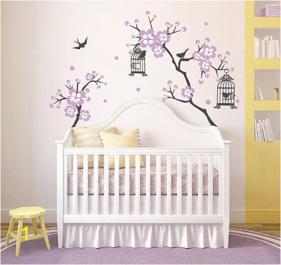 Baby Girl Room Decor Cherry Blossom tree Wal decal Wall Decals for Nursery Wall Sticker Personalized Wall Decals DecalIsland Branches SD 048