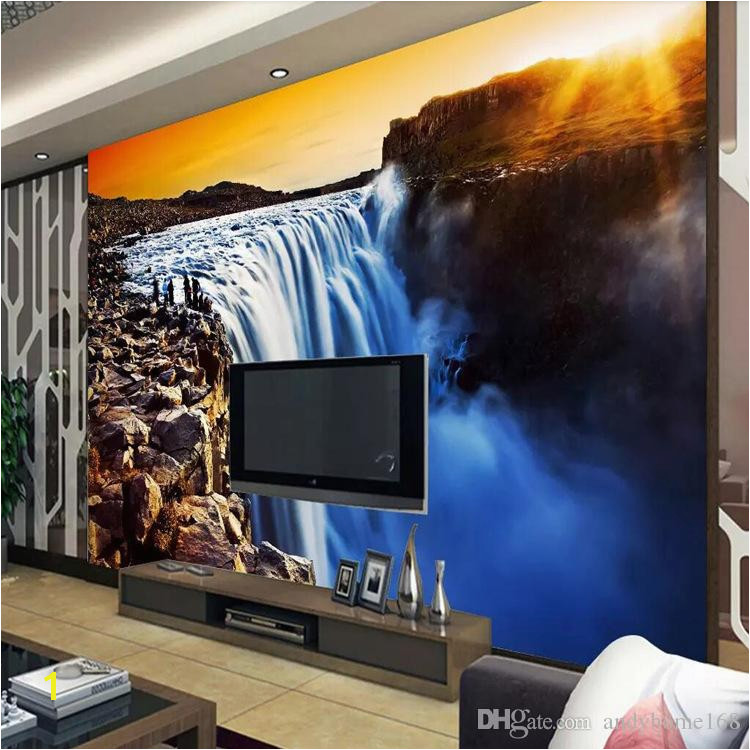 3D Wall Mural Wallpaper Natural Landscape Big River Waterfalls Custom 3D Wallpaper Papel Parede Sala Rolo Home Improvement Beautiful Wallpaper