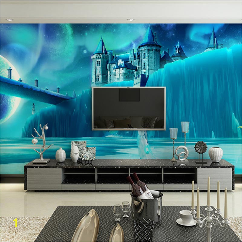 Children s Room Wall Papers 3D Cartoon Ice Castle Wallpaper Murals Living Room Bedroom Self Adhesive Vinyl Silk Wallpaper