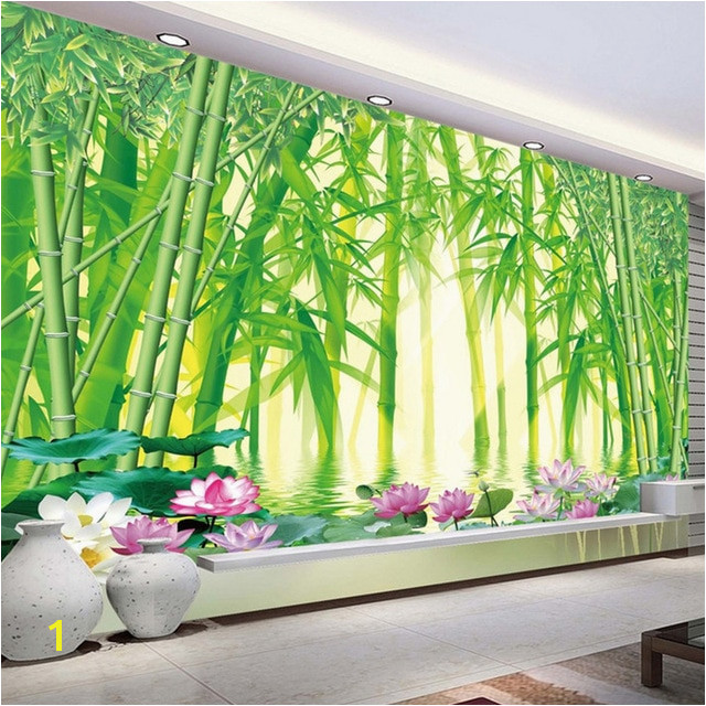 3D Wallpaper Modern Classic Green Bamboo Forest Scenery Wall Mural Wallpaper Living Room TV Sofa Backdrop Wall Decor Mural