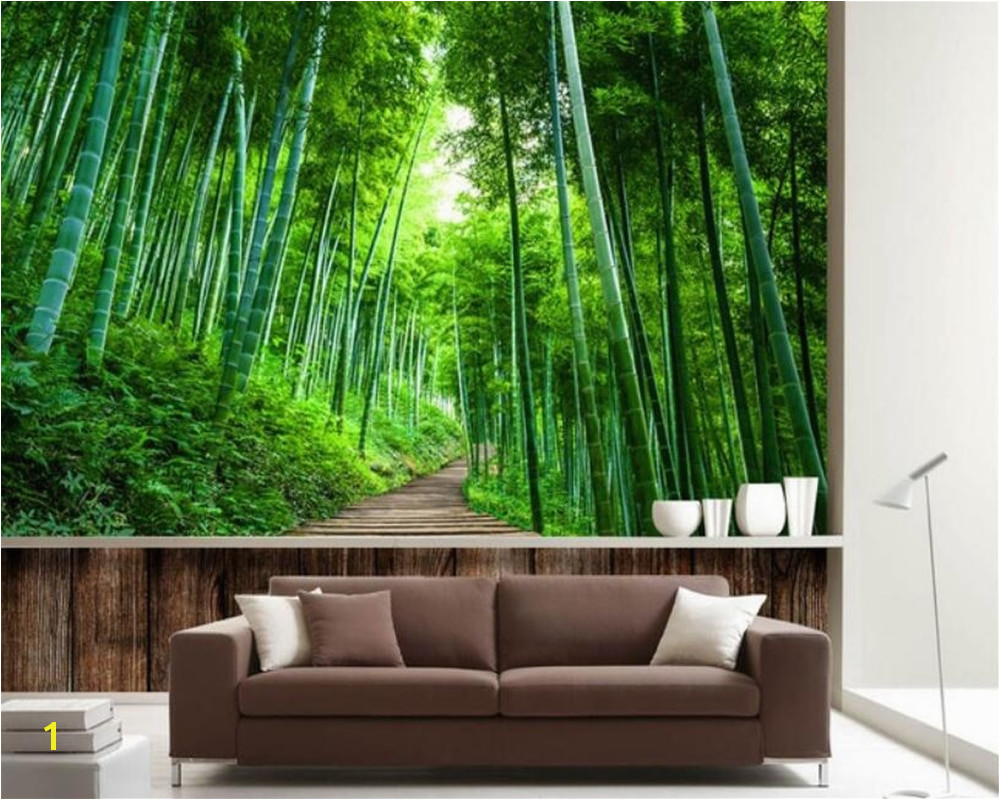 Beibehang Custom Wallpaper 3D Naked Bamboo Wood Board Road Extended Background Wall Mural 3D wallpaper papel de parede in Wallpapers from Home