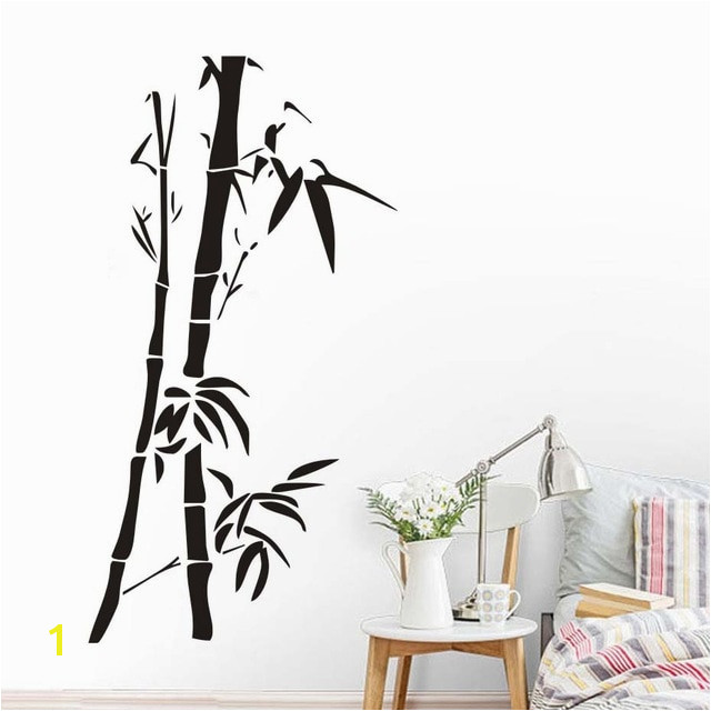 Chinese Wall Art Bamboo Wall Stickers For Living Room Wall Decor Removable Vinyl Wallpaper Posrers Home Decoration A