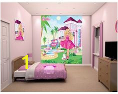 Barbie Wallpaper Mural Barbie GirlsRooms ChildrensDecor Wallpaper Mural Childrens Wall